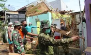 Aksi Solidaritas Koramil 10/Batang: Gotong Royong Pembersihan Rumah Roboh di Kalisalak