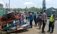 Odong Odong Ditabrak Truk Trailer dari Belakang di Batang, 13 Orang Jadi Korban