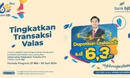 bank bjb Tawarkan Cashback Menarik untuk Transaksi Valas di HUT ke-63