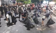 Dukung Ahmad Luthfi dan Taj Yasin, Relawan Alap alap Jokowi Bersih-bersih Sampah di Depan KPU Jateng