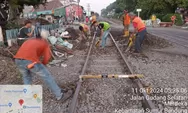 Perbaikan Rel di Perlintasan Jalan Ahmad Yani Bandung, PT KAI Pastikan Keamanan Pengguna Jalan