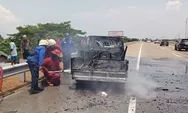Bawa Sofa, Mobil Pick Up Terbakar di Jalan Tol Semarang-Batang ini Penyebabnya   