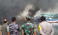 Penyebab Kebakaran Kapal di Pelabuhan Kota Tegal Masih Diselidiki, Kobaran Api Masih Dipadamkan