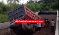 Kecelakaan Truk di Tol Jatingaleh Semarang, Nyungsep Masuk Jalur Penyelamat 