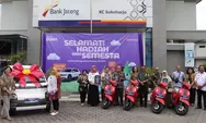 Nasabah Bank Jateng Sukoharjo Menang Mobil Listrik dan Motor Hybrid Undian Tabungan Bima