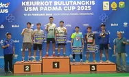 Atlet Bulu Tangkis Ganda Putra USM Raih Satu Medali Emas di USM Cup 2025