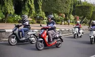 Eksklusif! Ribuan Scoopy Riders Serentak Touring di Jawa Tengah