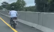 Viral Terekam Kamera Pengendara Motor Masuk Jalan Tol Banyumanik Semarang, Ngaku Tidak Tahu