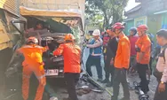 Tabrak Tronton yang Putar Arah, Sopir Truk Box Terjepit Kabin yang Ringsek