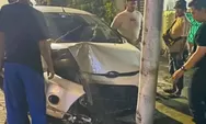 Sopir Diduga Mengantuk, Mobil Hantam Tiang Dokter di Banyumanik Semarang