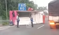 Kecelakaan Truk Terguling di Tol Jatingaleh–Krapyak Semarang, Muatan Berserakan di Jalan