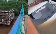 Viral Feri Fatimah 2 Tenggelam di Sungai Mahakam, Tiga Kendaraan Ikut Terendam
