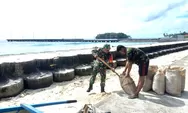 Salut! Babinsa Koramil Miangas Talaud Rangkul Warga, Semangat Gotong Royong Bangun Rumah di Perbatasan.