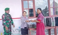 Dukung Kesehatan Siswa, Koramil 1312-08/Mlg Talaud Gelar Pendampingan Makanan Bergizi di Desa Kiama