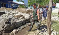 Wujud Nyata Kemanunggalan TNI: Babinsa Sertu Pence Bahu-membahu Bangun Rumah Warga di Desa Rae Talaud