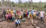 Perkuat Ketahanan Pangan di Talaud, Babinsa Koramil Essang Olah Lahan Tidur Bersama Warga