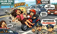 Warga Terpental Lima Kali Akibat Motor Curi Jalur Polresta Manado Diminta Awasi Ketat Belokan Masuk Jalan Sea