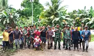 Anggota Koramil 1312-01/Kabaruan Talaud Bersama Masyarakat Desa Ighik melaksanakan Kerja untuk Pembersihan Drainase