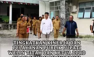 Bupati Talaud, Welly Titah dan Ketua DPRD, Drs. Engelbertus Tatibi Sidak Beberapa Instansi