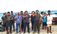 Wujudkan Indonesia ASRI, Koramil 1312-01/Kabaruan Bersama Masyarakah Desa Mangaran Talaud Bersihkan Pelabuhan Tradisional