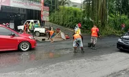 Atasi Macet di Winangun Atas, BPJN Sulut Mulai Tambal Lubang di Gapura Perbatasan Minahasa