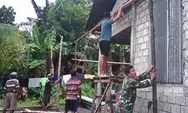 Bentuk Kebersamaan Babinsa Koramil 1312-04/Rainis Talaud Bantu Warga Pasang Tenda Ibadah