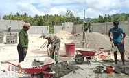 Percepat pembangunan KDKMP Babinsa Koramil 1312-03/Beo, Serka Hery Manoppo turun tangan