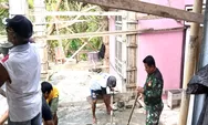 Atasi Kesulitan warga desa binaan, Babinsa Koramil 1312-01/Kabaruan, Serka Alfriden Deni Bee Bantu Pengecoran Tiang Teras Warga di Desa Binaan