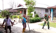 Bantu Kesulitan Warga, Babinsa Karatung Bantu Cor Lantai Rumah Warga Binaan