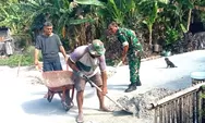 Babinsa Koramil 1312-07/Miangas Bantu Cetak Batako Untuk Pembangunan Rumah Warga
