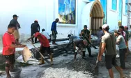 Babinsa Koramil 1312-06/Nanusa, Serda Robin Taringanen Membantu Warga Cetak Batu Bata, Pembuatan Gereja Imanuel Di Desa Karatung