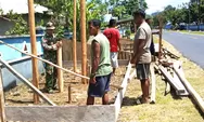 Dalam rangka menyambut Paskah Babinsa Rae Bersama Jemaat Laksanakan Pembuatan Ornamen Paskah