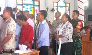 Pentinya Jaga Toleransi Antar Umat, Babinsa Hadir Dalam Ibadah Minggu Di Gereja
