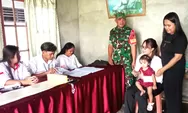 Wujud Nyata Kemanunggalan TNI, Babinsa Koramil Nanusa Kawal Kesehatan Balita di Perbatasan