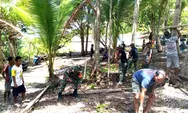Dalam Rangka Hari Raya Paskah Babinsa Bersama Jemaat Dan Masyarakat Melaksanakan Kerja Bakti Bersama