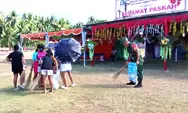 Aksi Bersih Lingkungan Babinsa Koramil 1312-06/Nanusa Bersama Anak-Anak Sekolah.