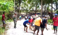 Karya Bakti Babinsa Bersama Masyarakat Desa Marampit Dan Marampit Timur
