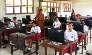 Babinsa Koramil 1312-06/Nanusa, Koptu Reynaldi Ruus Lakukan Pendampingan Ujian Tes Akademik (TKA) Siswa SDYPK IMANUEL Karatung