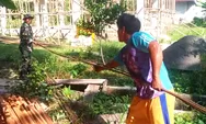 Harus Jadi Contoh, Babinsa Serka Andris Porobaten Ikut Kerja Bakti Bantu Warga Di Desa Binaan