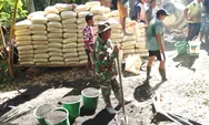 Babinsa Koramil 08/Melonguane Bersama Jemaat Gereja Mahanaim Tule Melaksanakan Karya Bakti Pengecoran Tiang Tower