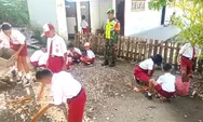 Babinsa Serka Florianus Melaksanakan Kegiatan TNI Sahabat Pelajar Di SDK Sion Marampit