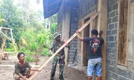 Babinsa Turun Langsung Bantu Warga Binaan Pembangunan Rumah Tinggal