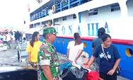 Pastikan Kegiatan Bongkar Muat Aman dan Lancar Babinsa koramil 1312- 02/lirung Serka Henok Manurat laksanakan Pemantauan penumpang kapal