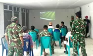 TNI AD Gelar Nobar Kebangsaan Piala Dunia 2026 Bersama Masyarakat Di Essang