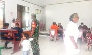 Babinsa Mendampingi Nakes Puskeamas Marampit Dalam Kegiatan Posyandu Anka Bayi Dan Balita, Ibu Hamil Dan Lansia
