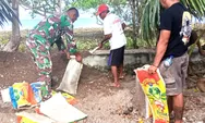 Babinsa Koramil 03/Beo perkokoh kemanunggalan TNI - Rakyat melalui kegiatan Karya Bhakti