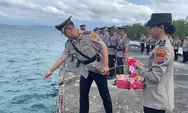 Bunga untuk Pahlawan: Polres Talaud Gelar Upacara Khidmat di Perairan Perbatasan Sambut HUT Bhayangkara ke-80