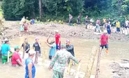 Jaga Nadi Pertanian Desa, Babinsa Ambela Gerakkan Warga Bersihkan Bendungan Ambela,