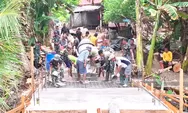 Aanggota Koramil 01 Kabaruan Dan Warga Bergorong Royong Percepat Pembangunan Jembatan Merah Putuh Di Desa Bulude