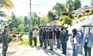 Dukung Pembangunan Desa TNI-Mahasiswa Dan Masyarakat Laksanakan Karya Bakti Pembuatan Jalan Desa